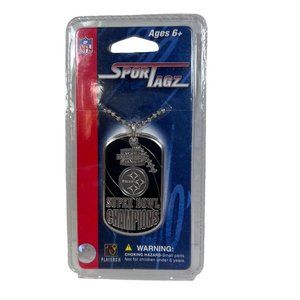 Pittsburgh Steelers Dog Tag Necklace Ben Roethlisberger Super Bowl XL Black